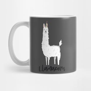 Llamacorn, Funny Llama With Unicorn Horn T Shirt Mug